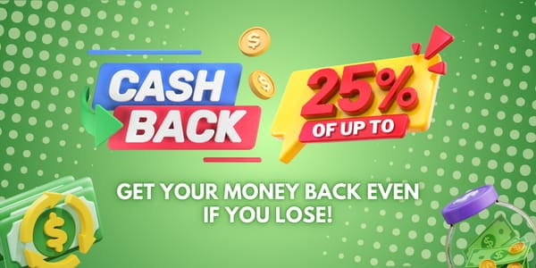 Promotional banner with fishing arcade and jackpot visuals